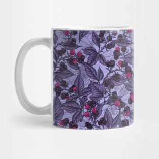 Blackberries on lilac Mug